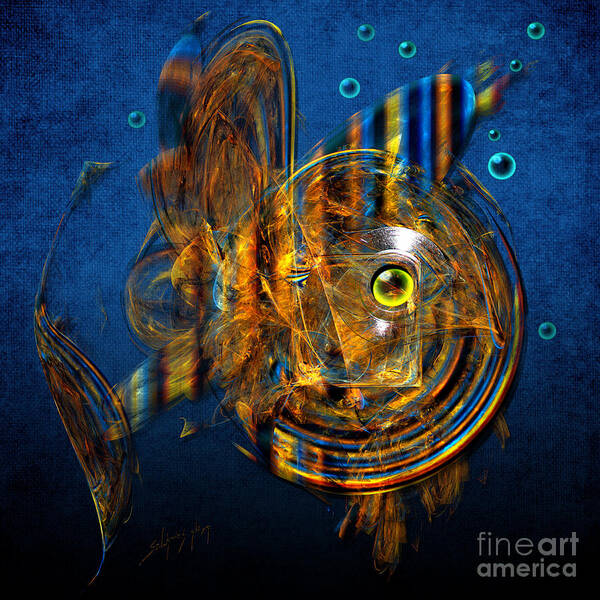 Sea Poster featuring the painting Sea fish by Alexa Szlavics