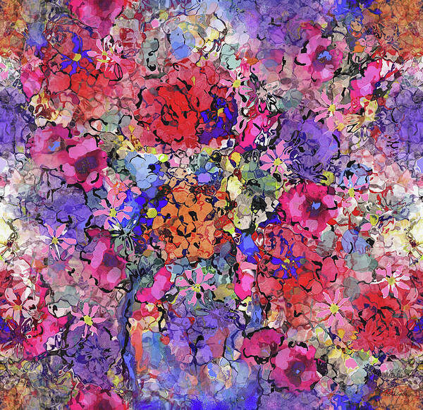 Flowers Poster featuring the painting Secret Garden Flowers by Natalie Holland