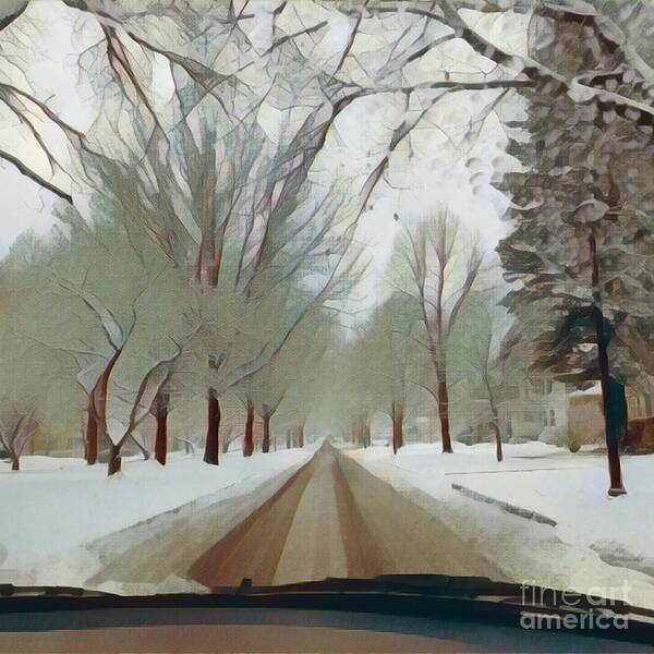 Winter Poster featuring the photograph Seneca Parkway Winter by Jodie Marie Anne Richardson Traugott     aka jm-ART