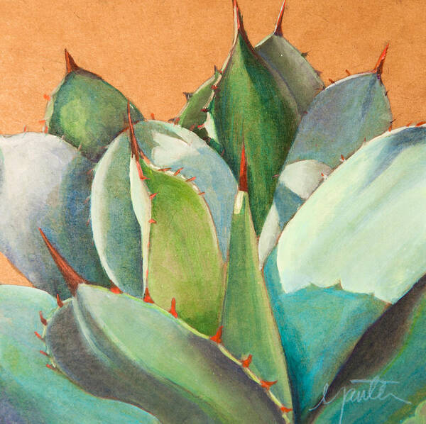 Agave Poster featuring the painting Shadow Dance 2 by Athena Mantle