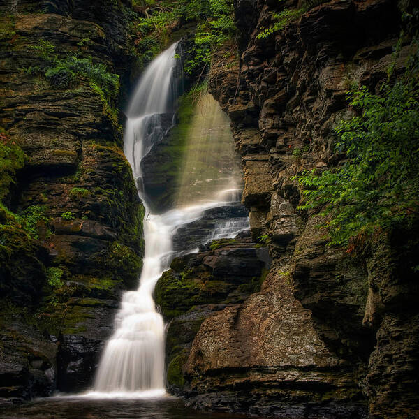 Waterfalls Poster featuring the photograph Shower of Eden by Neil Shapiro