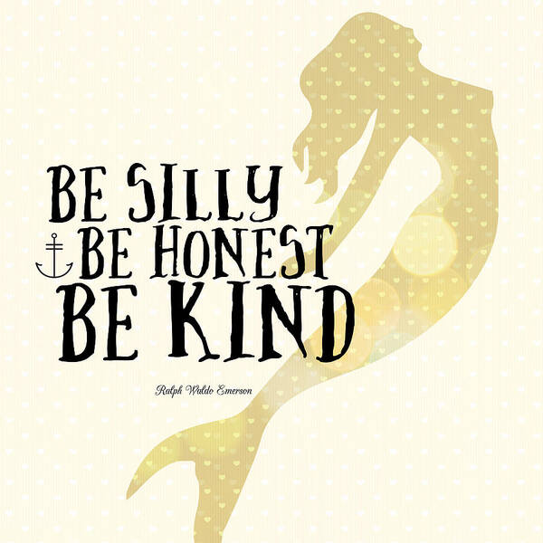 Brandi Fitzgerald Poster featuring the digital art Silly Honest Kind Mermaid v4 by Brandi Fitzgerald