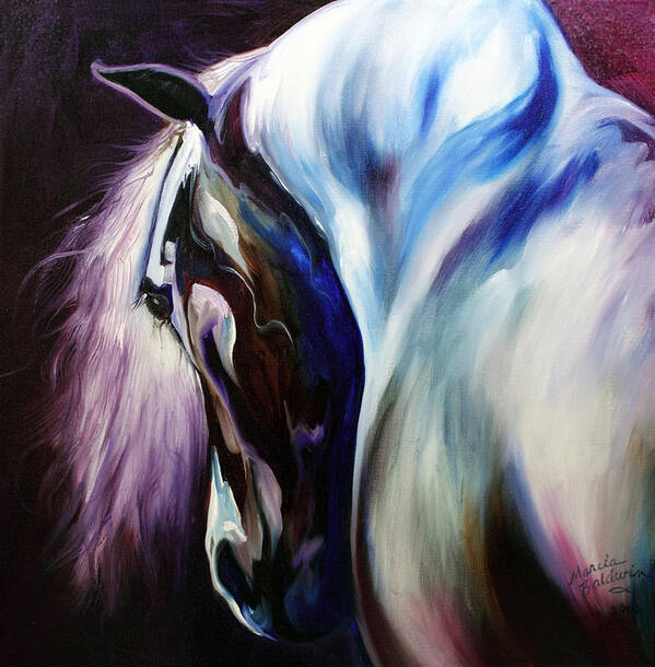 Horse Poster featuring the painting Silver Shadows Equine by Marcia Baldwin