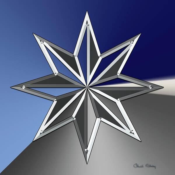Staley Poster featuring the digital art Silver Star by Chuck Staley