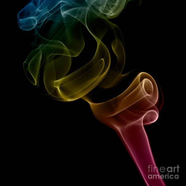 Abstract Poster featuring the photograph smoke XVI by Joerg Lingnau