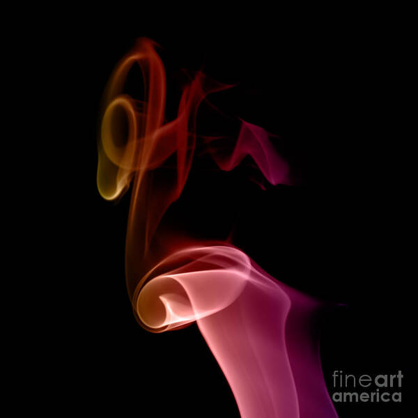 Abstract Poster featuring the photograph smoke XXVII by Joerg Lingnau
