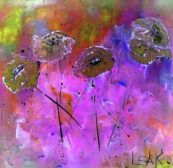 Flowers Poster featuring the painting Snow Flowers by Lisa Kaiser