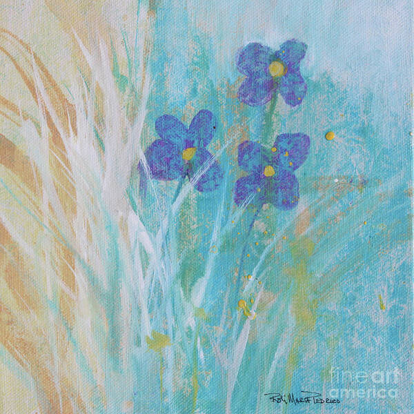 Soft Wildflowers By Robin Maria Pedrero Poster featuring the painting Soft Wild Flowers by Robin Pedrero