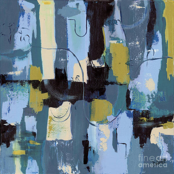 Abstract Poster featuring the painting Spa Abstract 2 by Debbie DeWitt