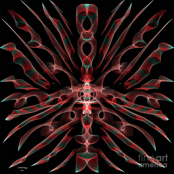 Abstract Poster featuring the digital art Spiritual by DB Hayes