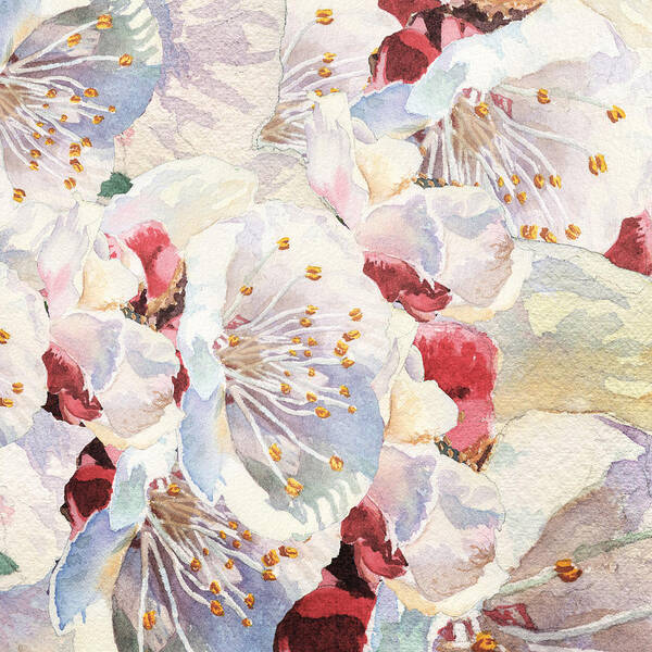 Spring Poster featuring the painting Spring Petals Abstract by Irina Sztukowski