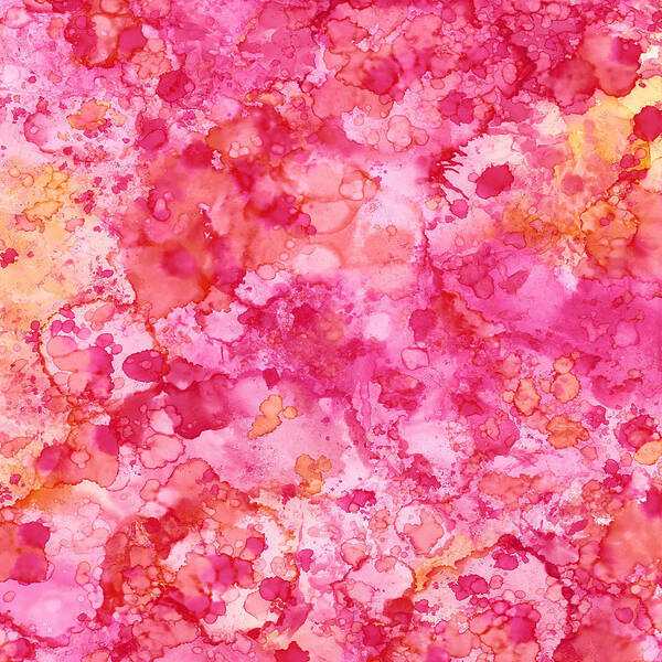 Pink Abstract Poster featuring the painting Spring Rose Abstract by Patricia Lintner