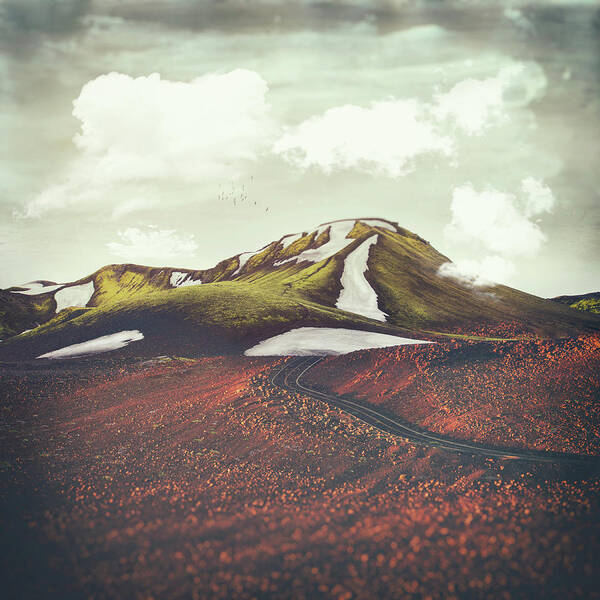Landscape Poster featuring the digital art Spring Thaw by Katherine Smit