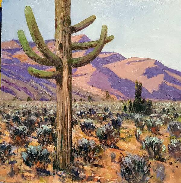 Cactus Poster featuring the painting Spur Cross Ranch by Jessica Anne Thomas