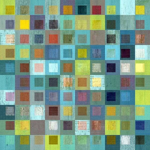 Abstract Poster featuring the digital art Squares in Squares Two by Michelle Calkins