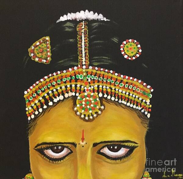 Eyes Poster featuring the painting Stare by Brindha Naveen