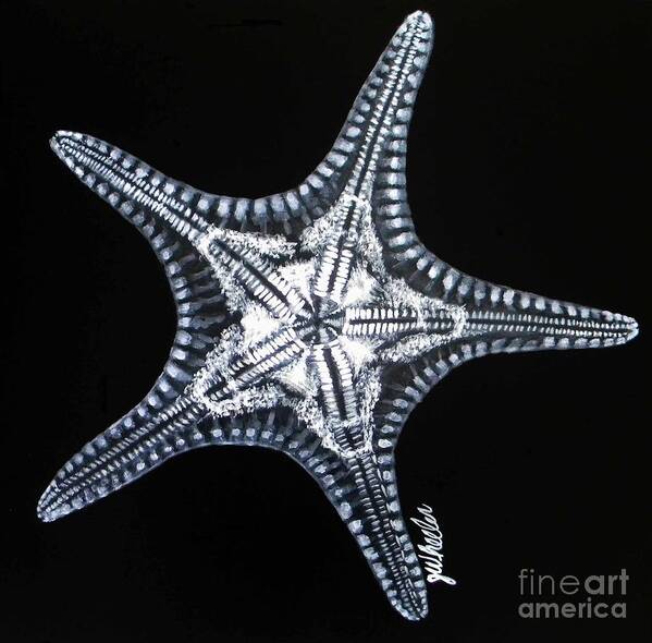 Starfish Poster featuring the painting Starfish by JoAnn Wheeler