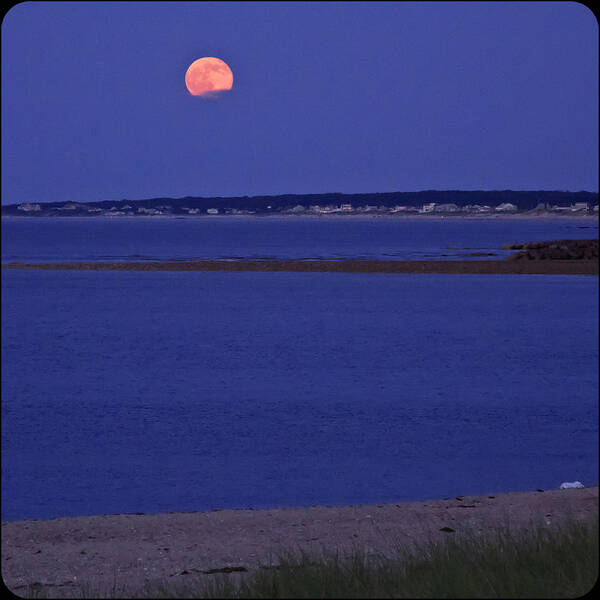 Cape Cod Poster featuring the photograph Stawberry Moon by Frank Winters