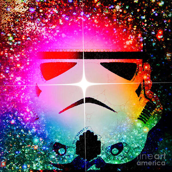 Trooper Poster featuring the digital art Stellar Trooper by HELGE Art Gallery