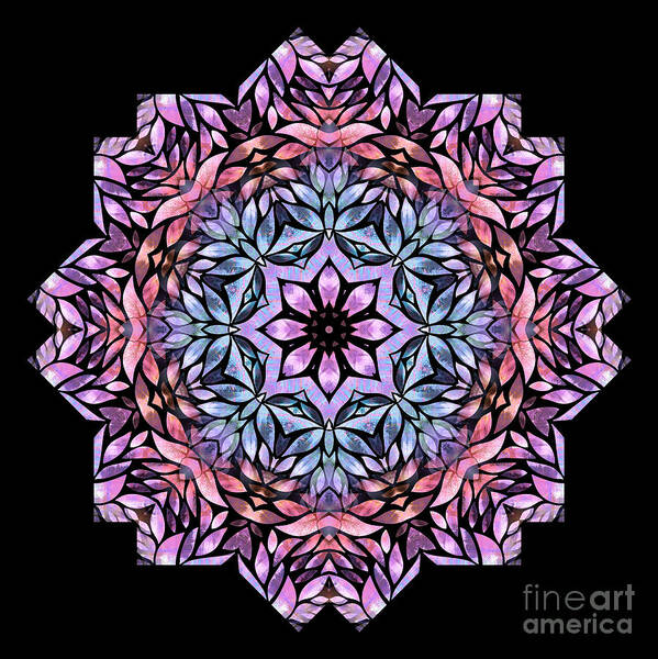 Mandala Poster featuring the digital art Summer Heat - m03 by Variance Collections