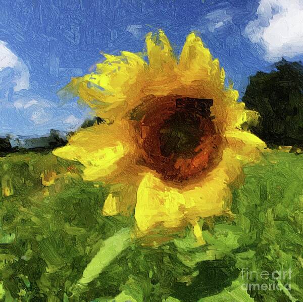 Sunflowers Poster featuring the digital art Sunflower by Eleanor Abramson