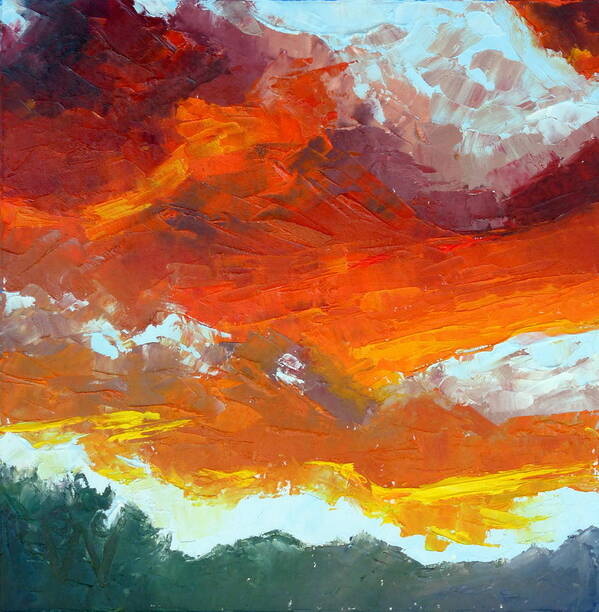 Sunrise Poster featuring the painting Sunrise by Susan Woodward