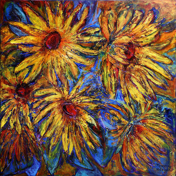Flowers Poster featuring the painting Sunshine by Jeremy Holton