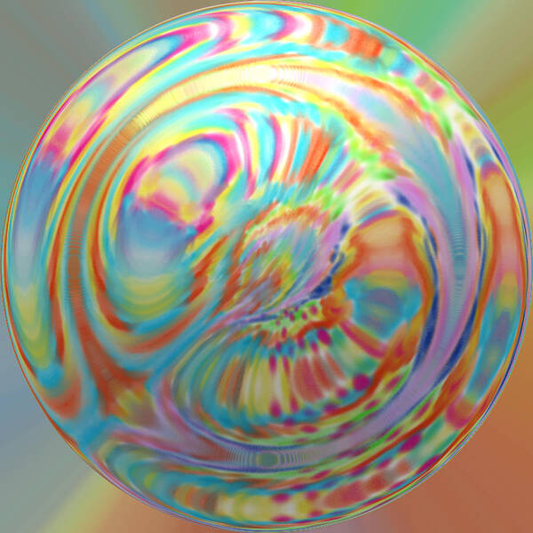 Sphere Poster featuring the digital art Super lastic bubble plastic by Kevin Caudill