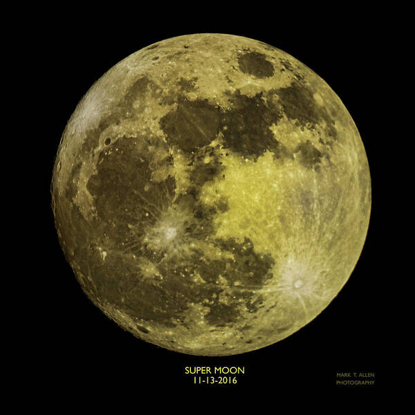 Mark T. Allen Poster featuring the photograph Super Moon by Mark Allen