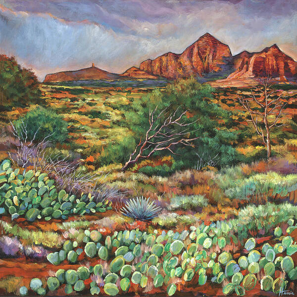 Arizona Desert Poster featuring the painting Surrounded by Sedona by Johnathan Harris