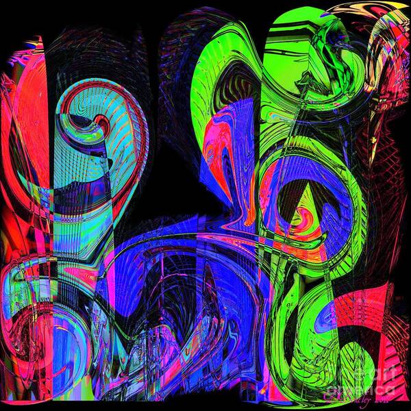 Abstract Poster featuring the digital art Symphony by Donna Bentley