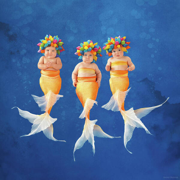 Under The Sea Poster featuring the photograph Synchronized Swim Team by Anne Geddes