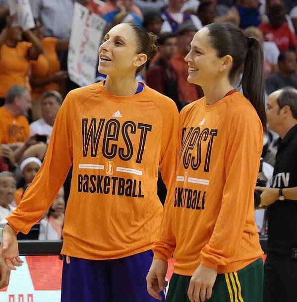 Diana Taurasi Poster featuring the photograph Taurasi and Bird BFFs by Devin Millington