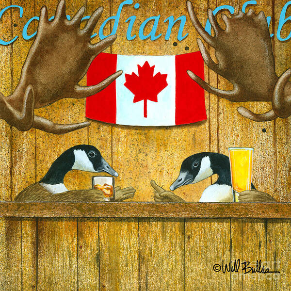  Cocktail Poster featuring the painting The Canadian Club... by Will Bullas