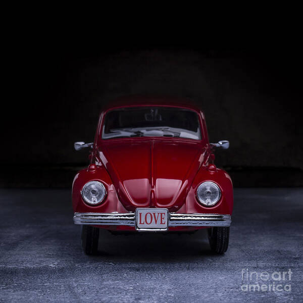 Car Poster featuring the photograph The Love Bug Square by Edward Fielding