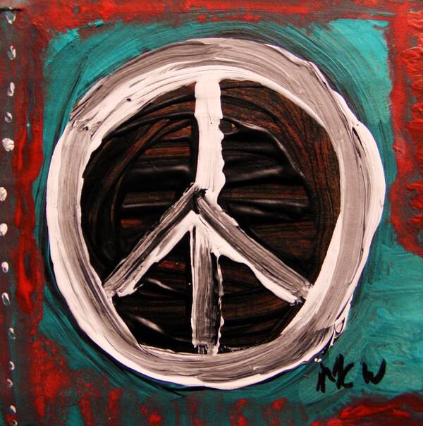 Peace Sign Poster featuring the painting The Need Continues by Mary Carol Williams