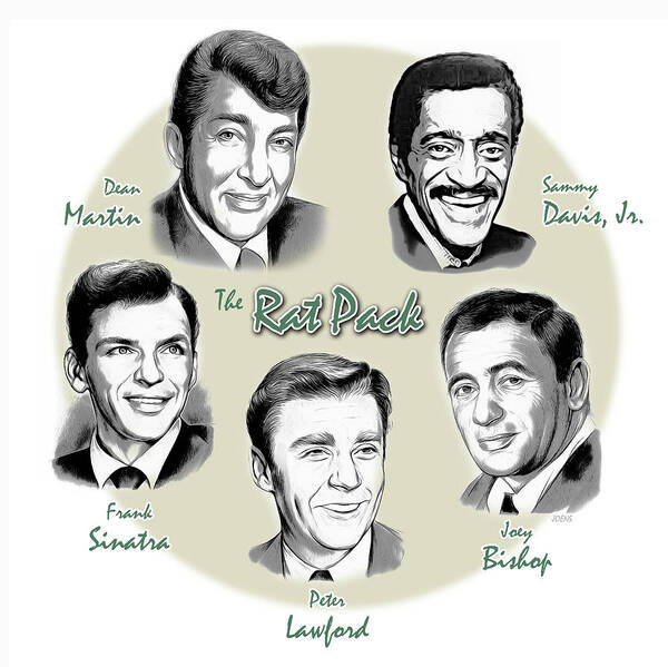 Rat Pack Poster featuring the digital art The Rat Pack by Greg Joens