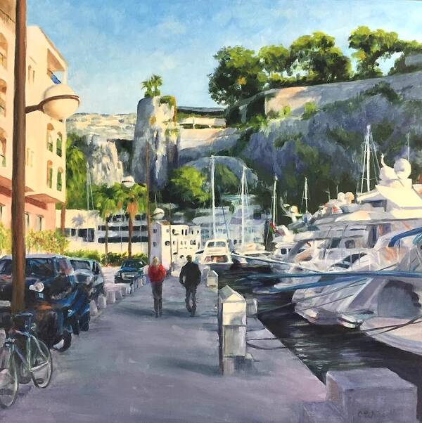 Monaco Poster featuring the painting The Rock Ahead by Connie Schaertl