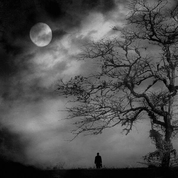 Moon Poster featuring the photograph This Darkness by Jay Satriani