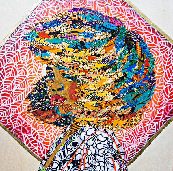 Black Hair Poster featuring the tapestry - textile Ti Amor - I Am Not My Hair by Apanaki Temitayo M