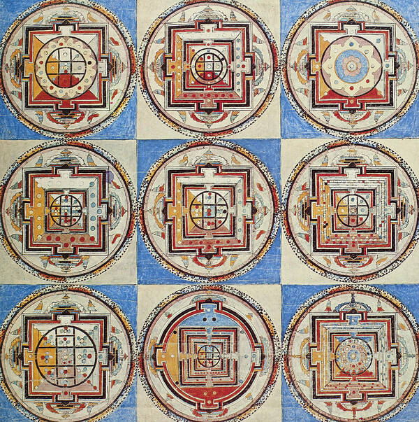 19th Century Poster featuring the photograph Tibet: Buddhist Mandalas by Granger