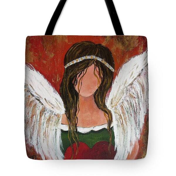 Tote Bag Poster featuring the painting Tote bag , summer angel by Vesna Martinjak