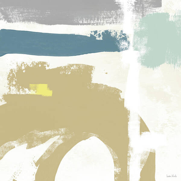 Abstract Poster featuring the mixed media Tranquil Abstract 2- Art by Linda Woods by Linda Woods