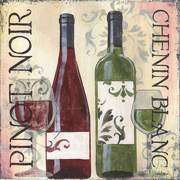 Wine Poster featuring the painting Transitional Wine 1 by Debbie DeWitt
