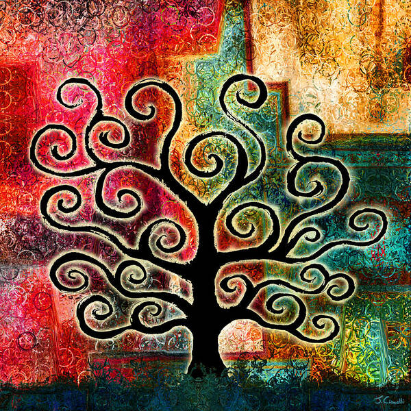 Abstract Art Poster featuring the painting Tree Of Life by Jaison Cianelli