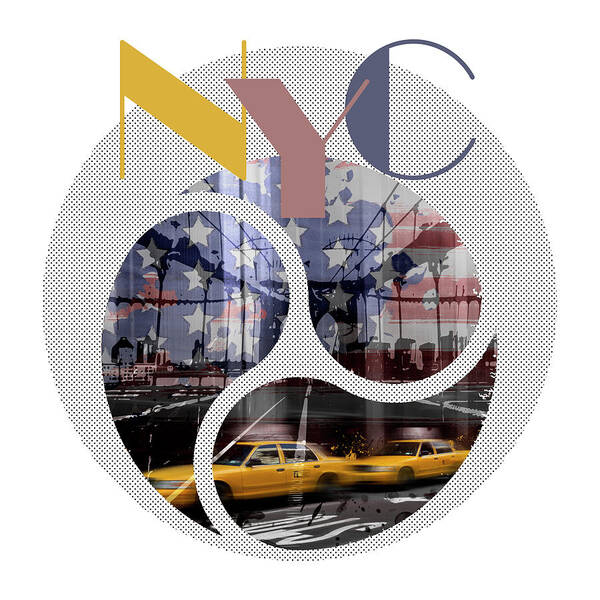 Abstract Poster featuring the photograph TRENDY DESIGN New York City Geometric Mix No 2 by Melanie Viola