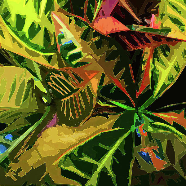 Foliage Poster featuring the digital art Tropicale by Gina Harrison