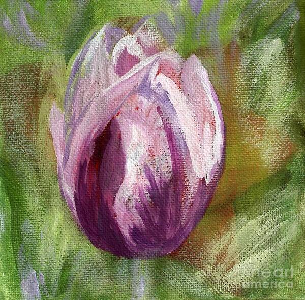 Tulip Poster featuring the painting Tulip by Deb Stroh-Larson