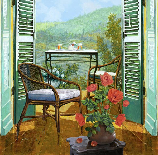 Rose Poster featuring the painting Un Vaso Di Rose by Guido Borelli