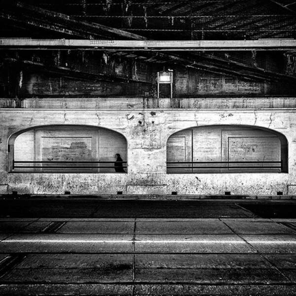 Toronto Poster featuring the photograph Under The Overpass. Train Bridge At by Brian Carson